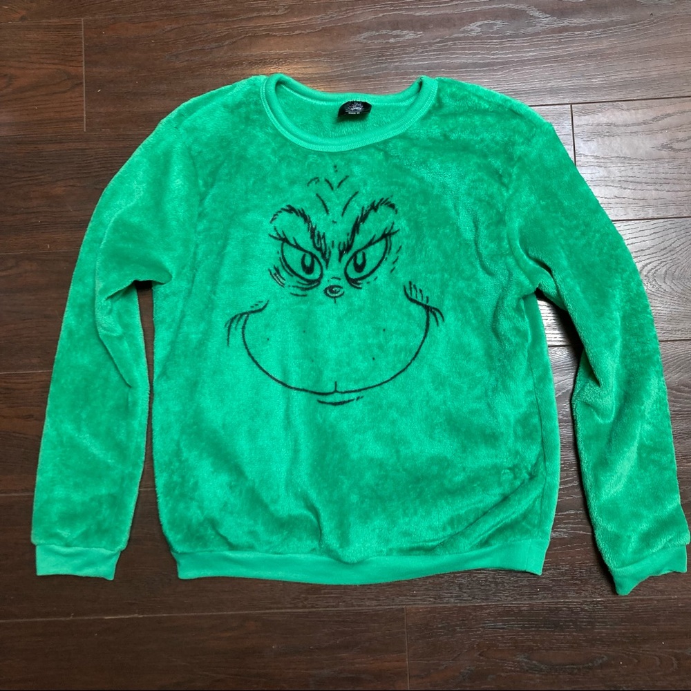 Green Fleece Grinch Sweatshirt